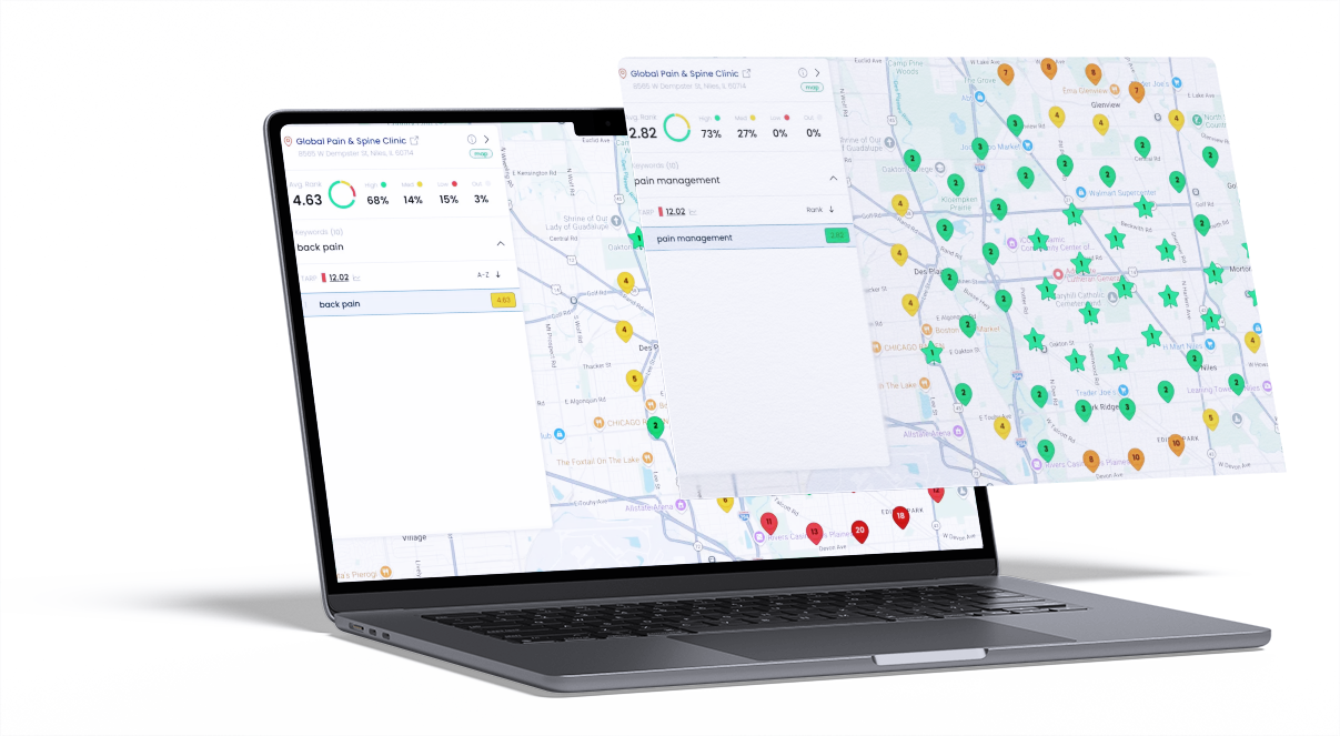 Local search visibility report for Global Clinic