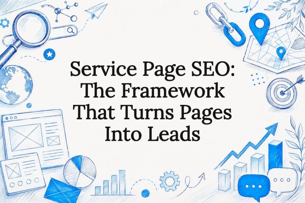 Decorative title card illustration for SEO service page article