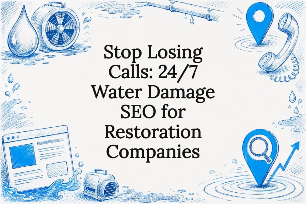 Decorative water damage SEO title card