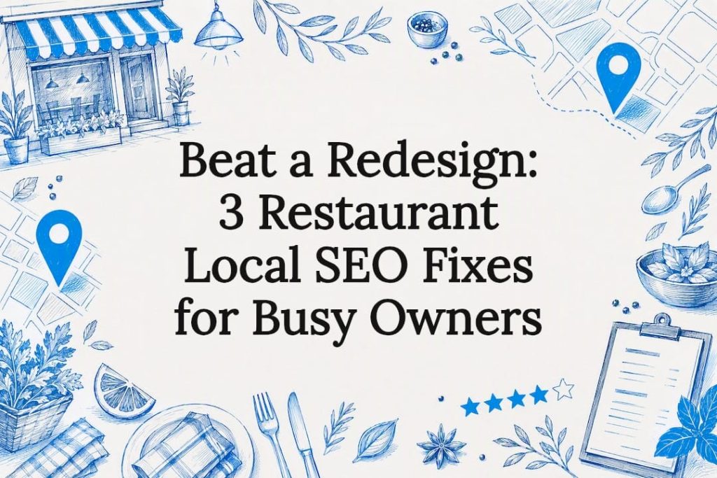 Restaurant local SEO title card illustration
