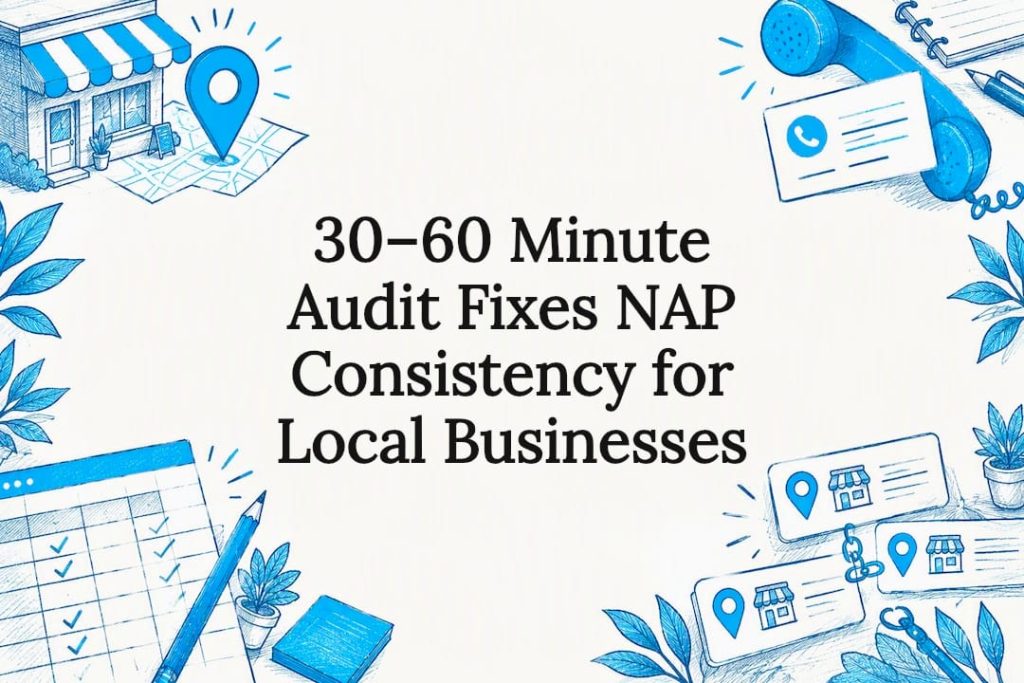 Decorative NAP audit title card illustration