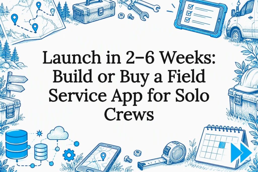 Field service app launch title card