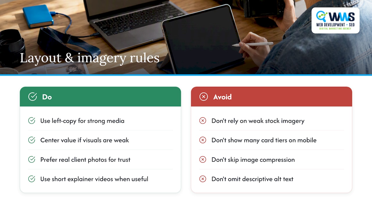 Layout and imagery choices that hold up on any screen — overview diagram
