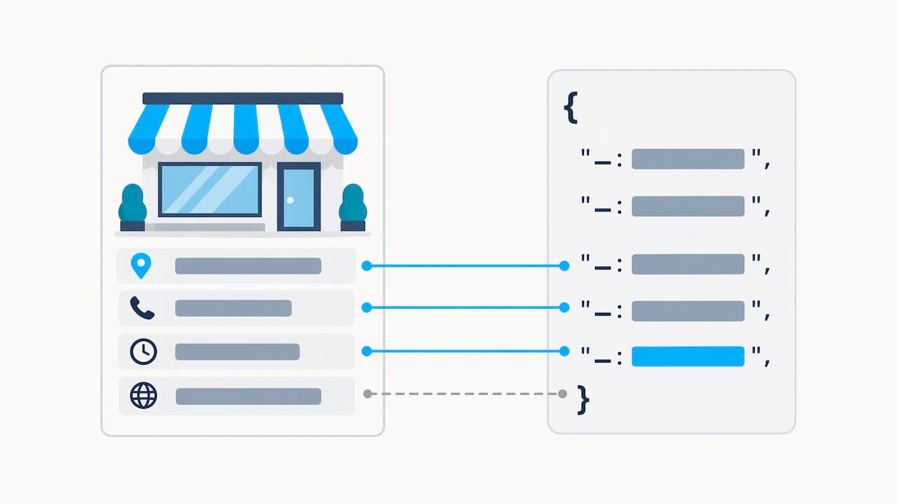 Schema data aligned with visible page content