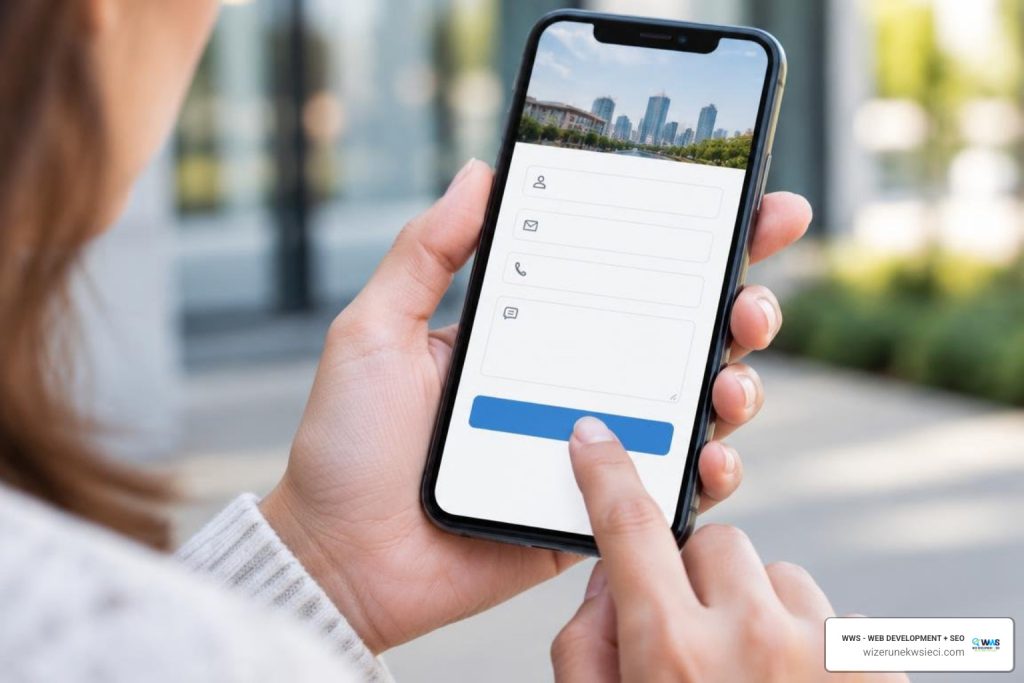 mobile business website contact form